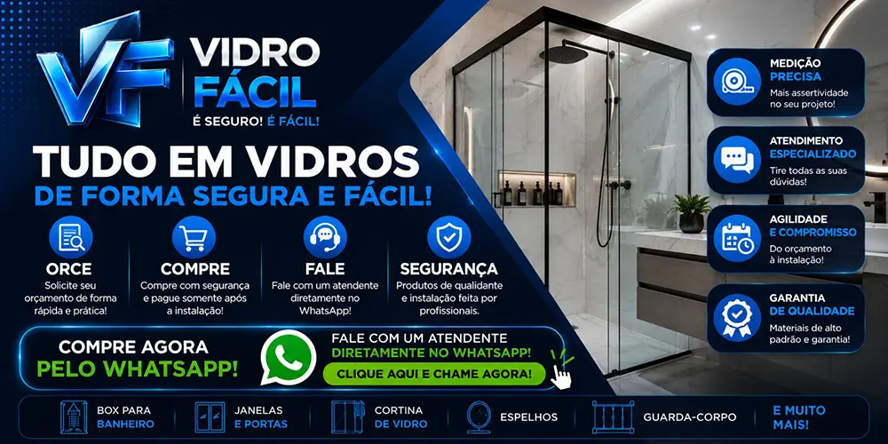 Vidro Fácil - Tudo em vidros de forma segura e fácil. Orce, compre e fale com um atendente pelo WhatsApp.